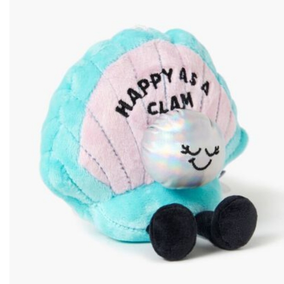 Happy Clam Plush Bag Charm Keychain - Picture 4 of 5